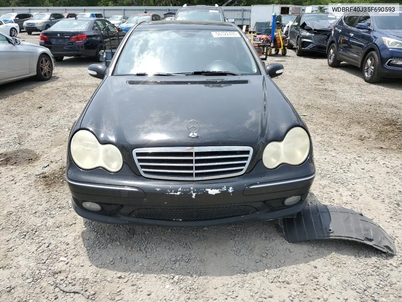 2005 Mercedes-Benz C 230K Sport Sedan VIN: WDBRF40J35F690593 Lot: 56122435