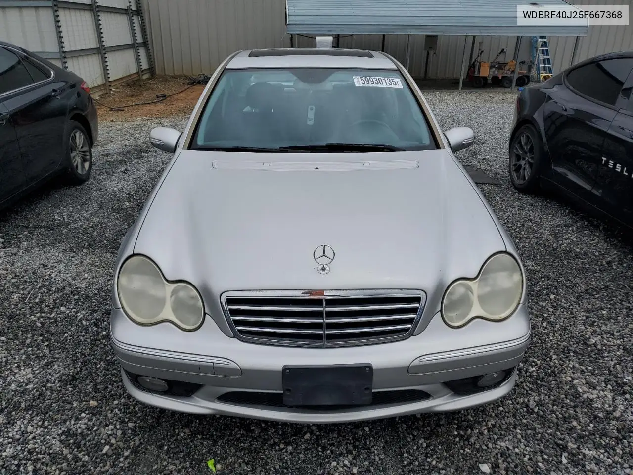 2005 Mercedes-Benz C 230K Sport Sedan VIN: WDBRF40J25F667368 Lot: 59930135