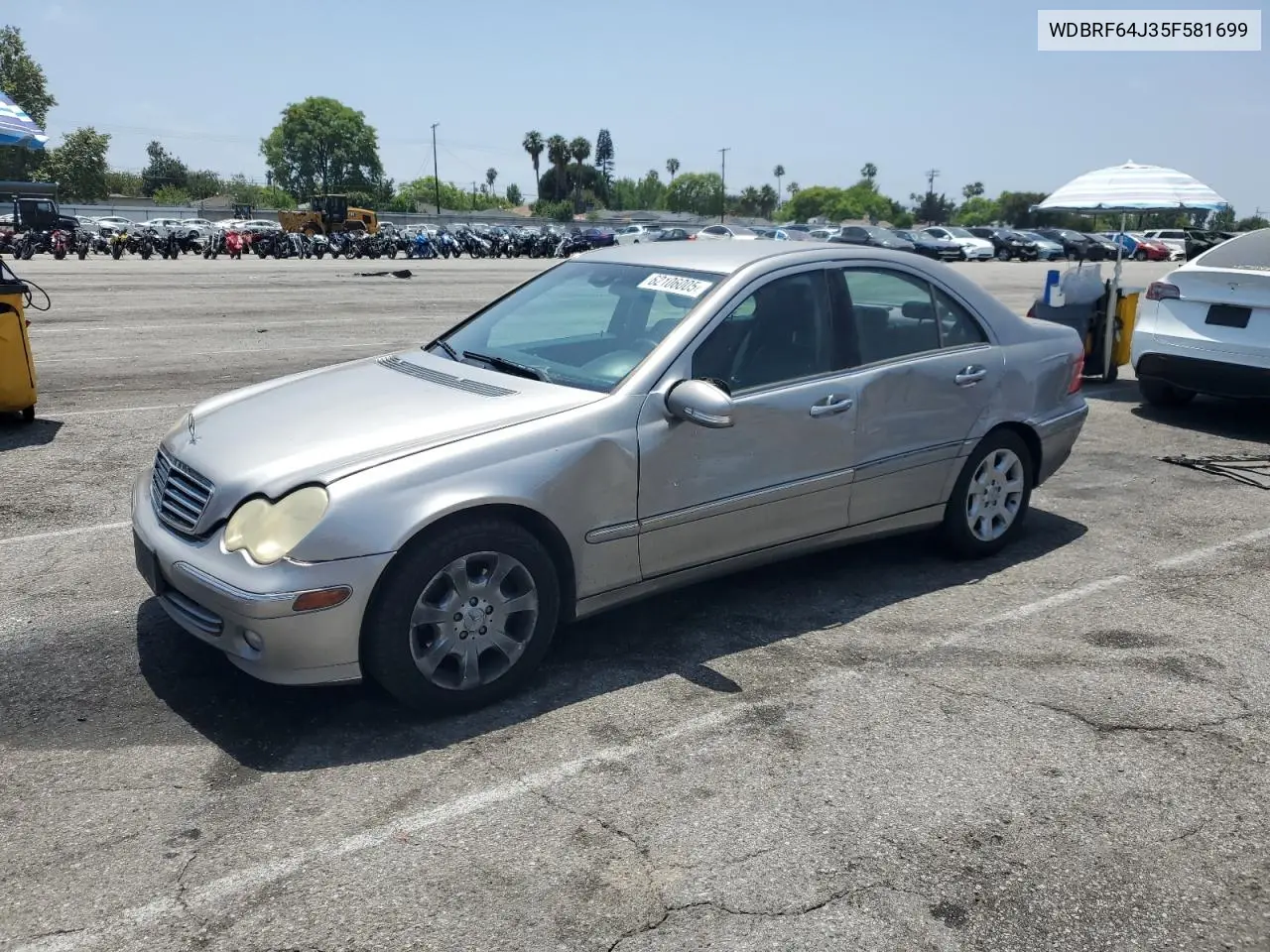 2005 Mercedes-Benz C 320 VIN: WDBRF64J35F581699 Lot: 62106005