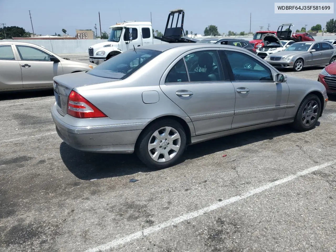 2005 Mercedes-Benz C 320 VIN: WDBRF64J35F581699 Lot: 62106005