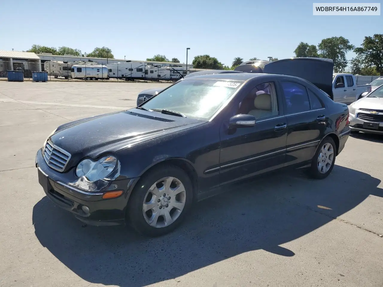 2006 Mercedes-Benz C 280 VIN: WDBRF54H16A867749 Lot: 56594585