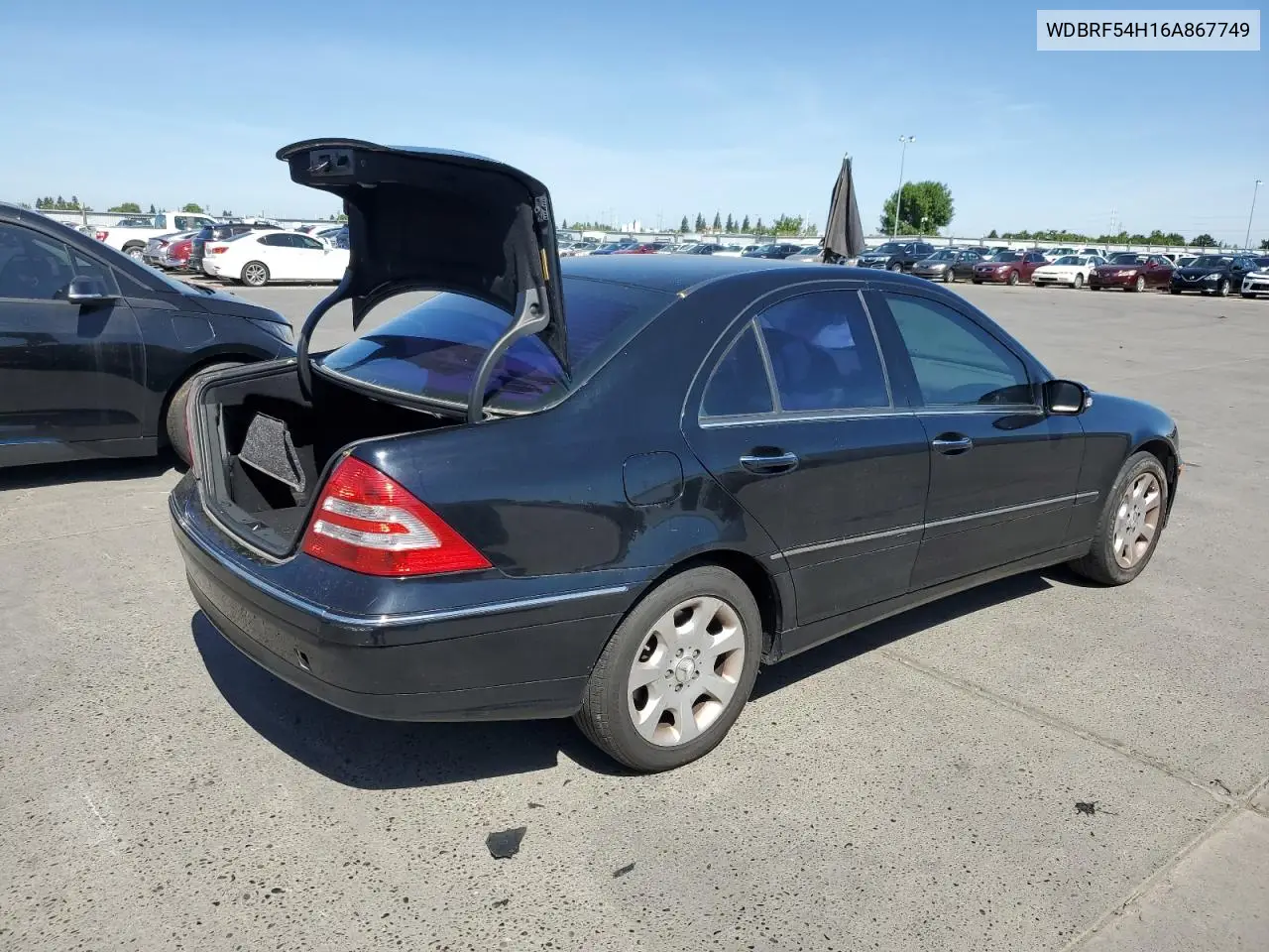 2006 Mercedes-Benz C 280 VIN: WDBRF54H16A867749 Lot: 56594585