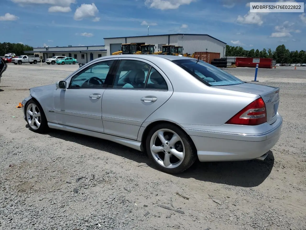 2006 Mercedes-Benz C 230 VIN: WDBRF52H76E022822 Lot: 62988615