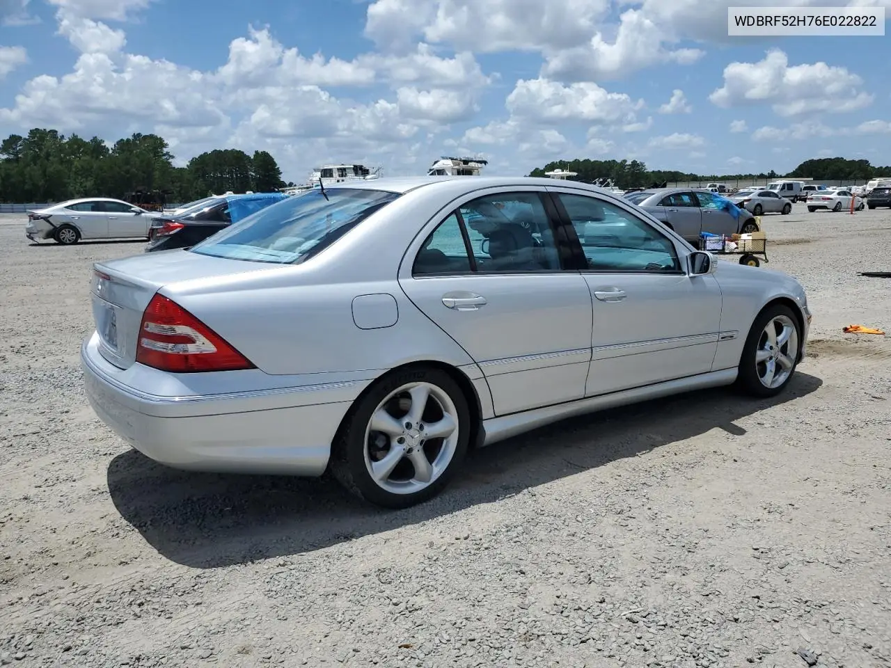 2006 Mercedes-Benz C 230 VIN: WDBRF52H76E022822 Lot: 62988615