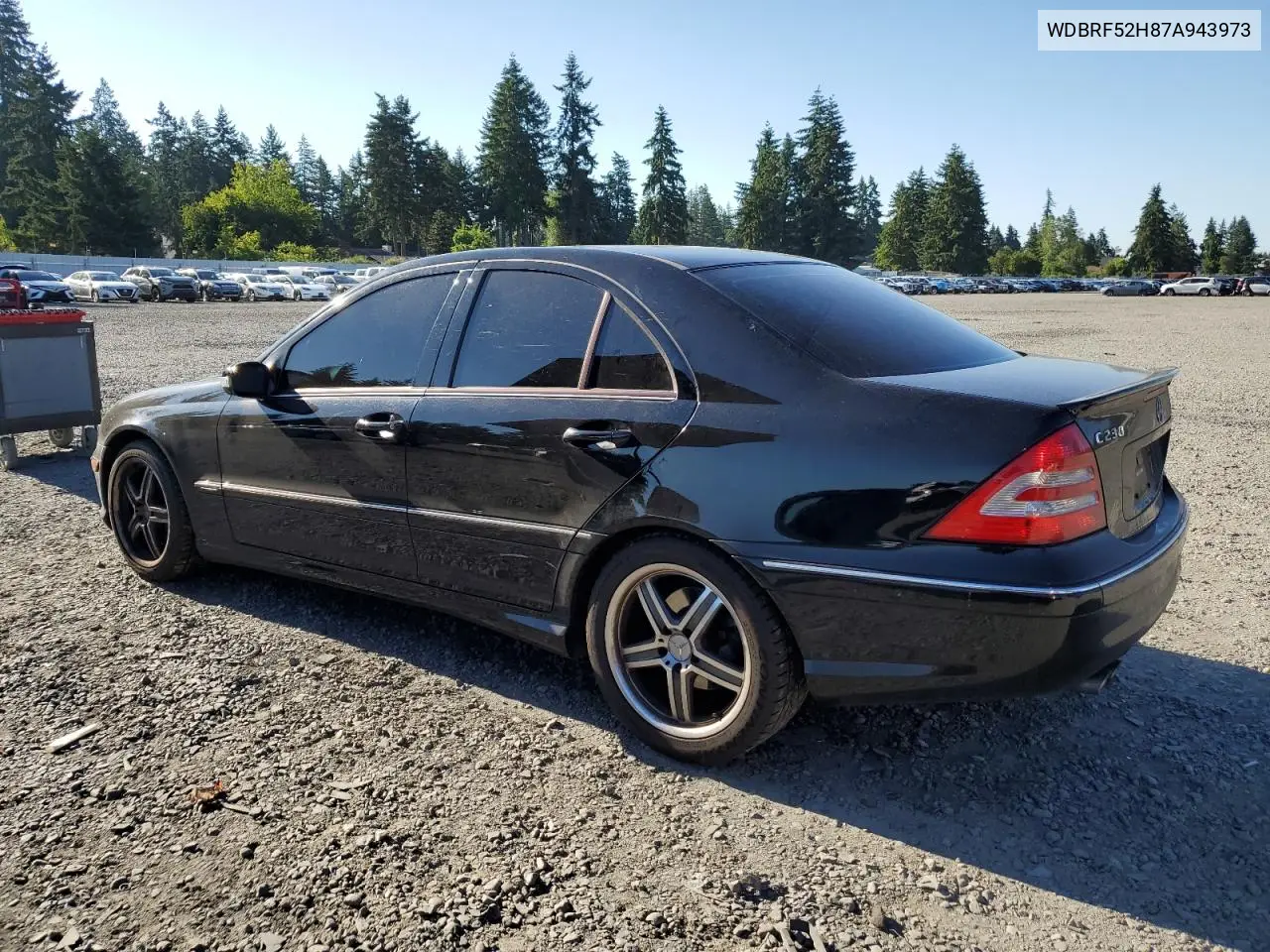 2007 Mercedes-Benz C 230 VIN: WDBRF52H87A943973 Lot: 63071965
