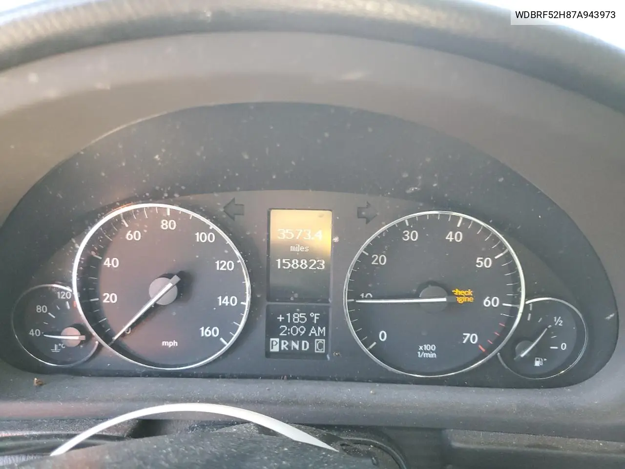 2007 Mercedes-Benz C 230 VIN: WDBRF52H87A943973 Lot: 63071965