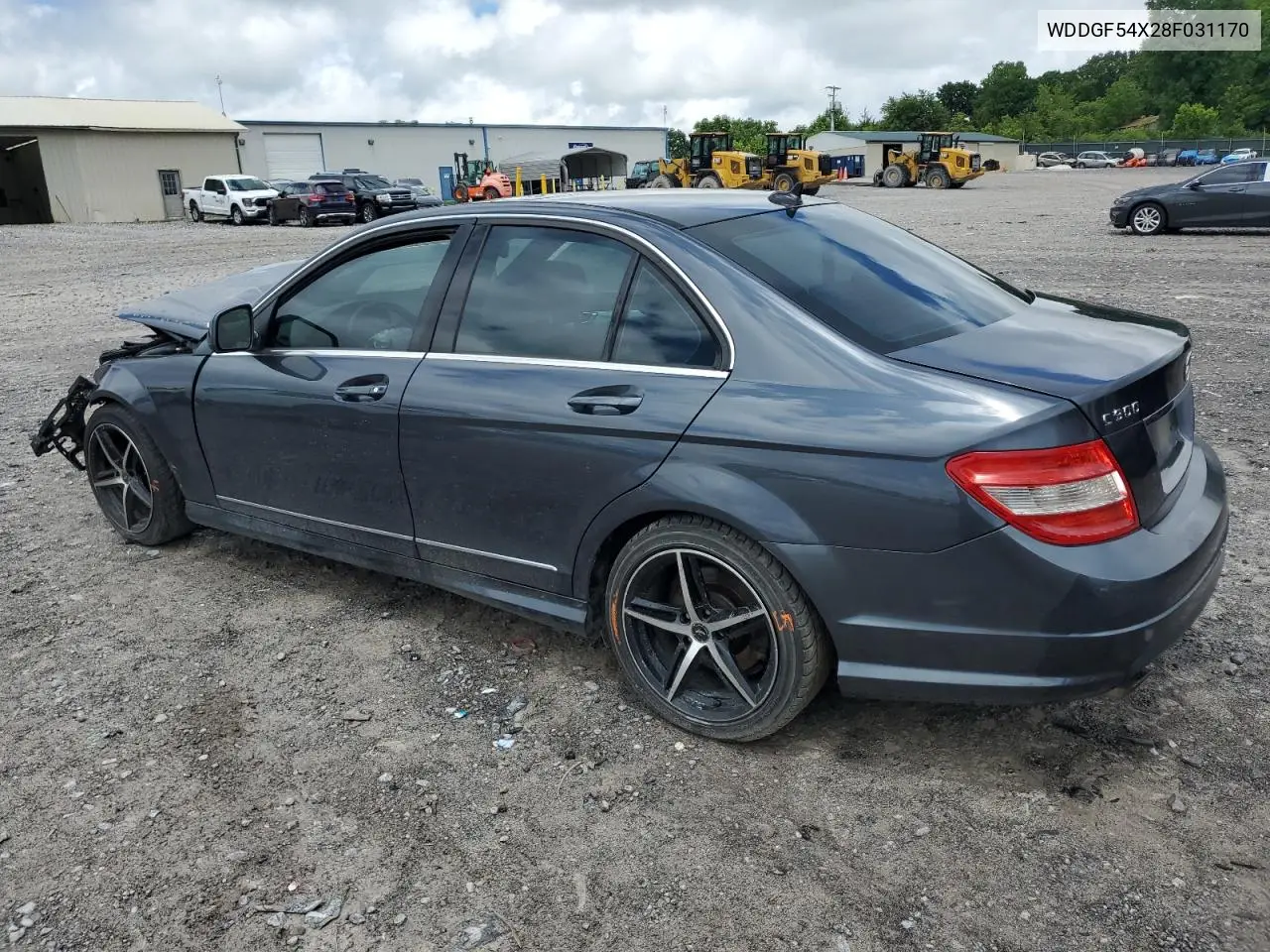 2008 Mercedes-Benz C 300 VIN: WDDGF54X28F031170 Lot: 56278105