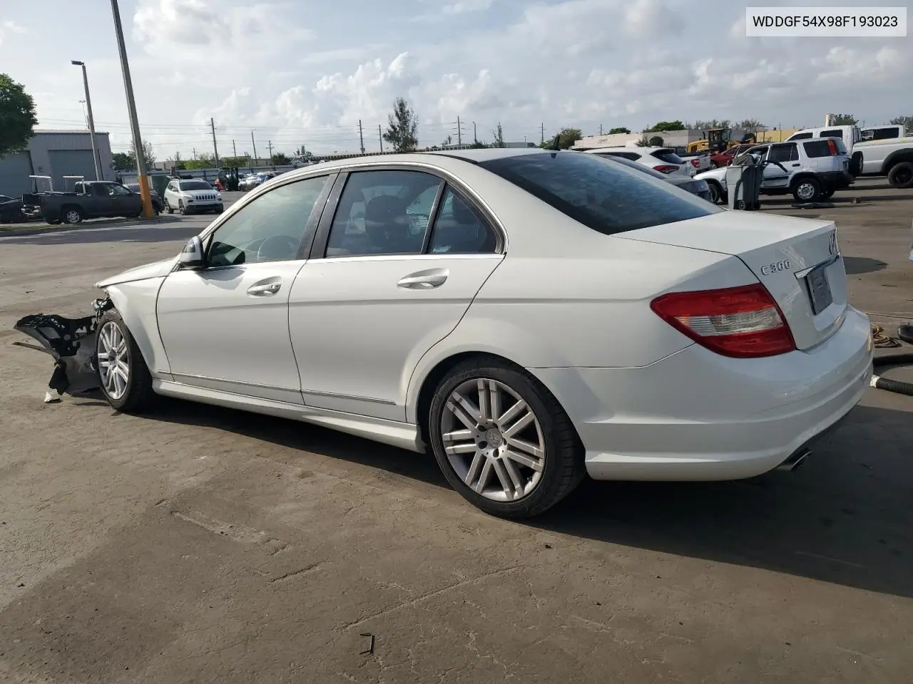 2008 Mercedes-Benz C 300 VIN: WDDGF54X98F193023 Lot: 62825395