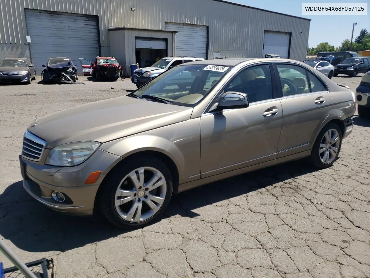2008 Mercedes-Benz C 300 VIN: WDDGF54X68F057125 Lot: 64863025