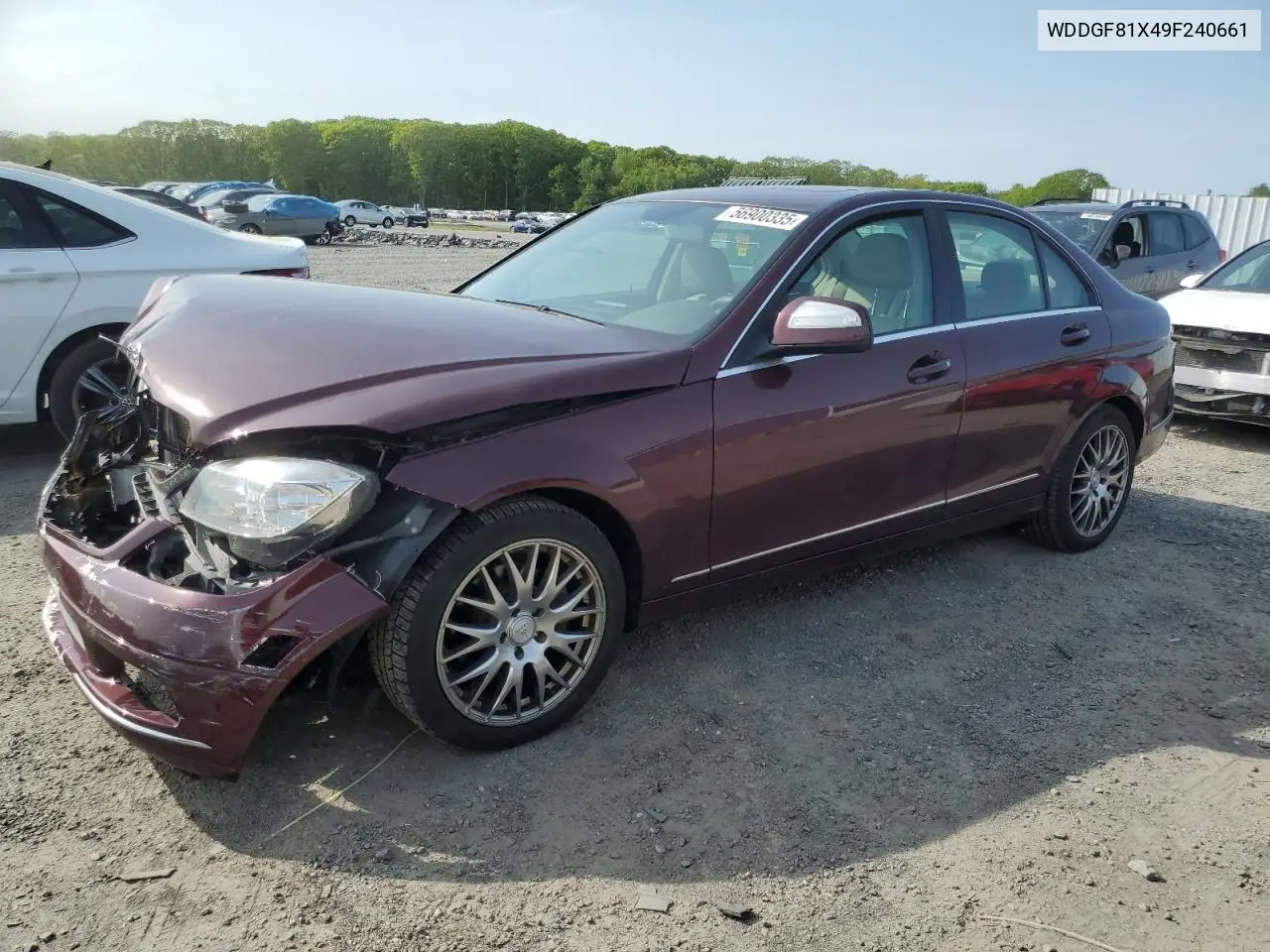 2009 Mercedes-Benz C 300 4Matic VIN: WDDGF81X49F240661 Lot: 56900335