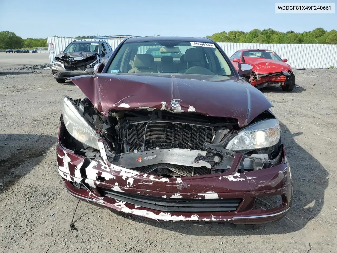 2009 Mercedes-Benz C 300 4Matic VIN: WDDGF81X49F240661 Lot: 56900335