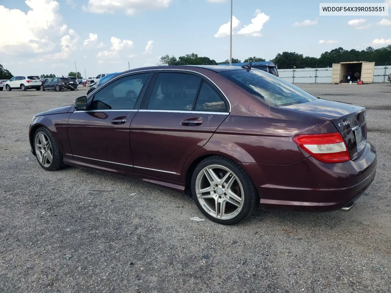2009 Mercedes-Benz C 300 VIN: WDDGF54X39R053551 Lot: 62037465