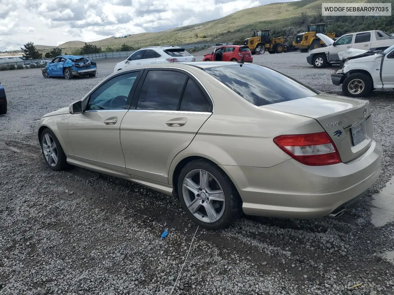 2010 Mercedes-Benz C 300 VIN: WDDGF5EB8AR097035 Lot: 56971685