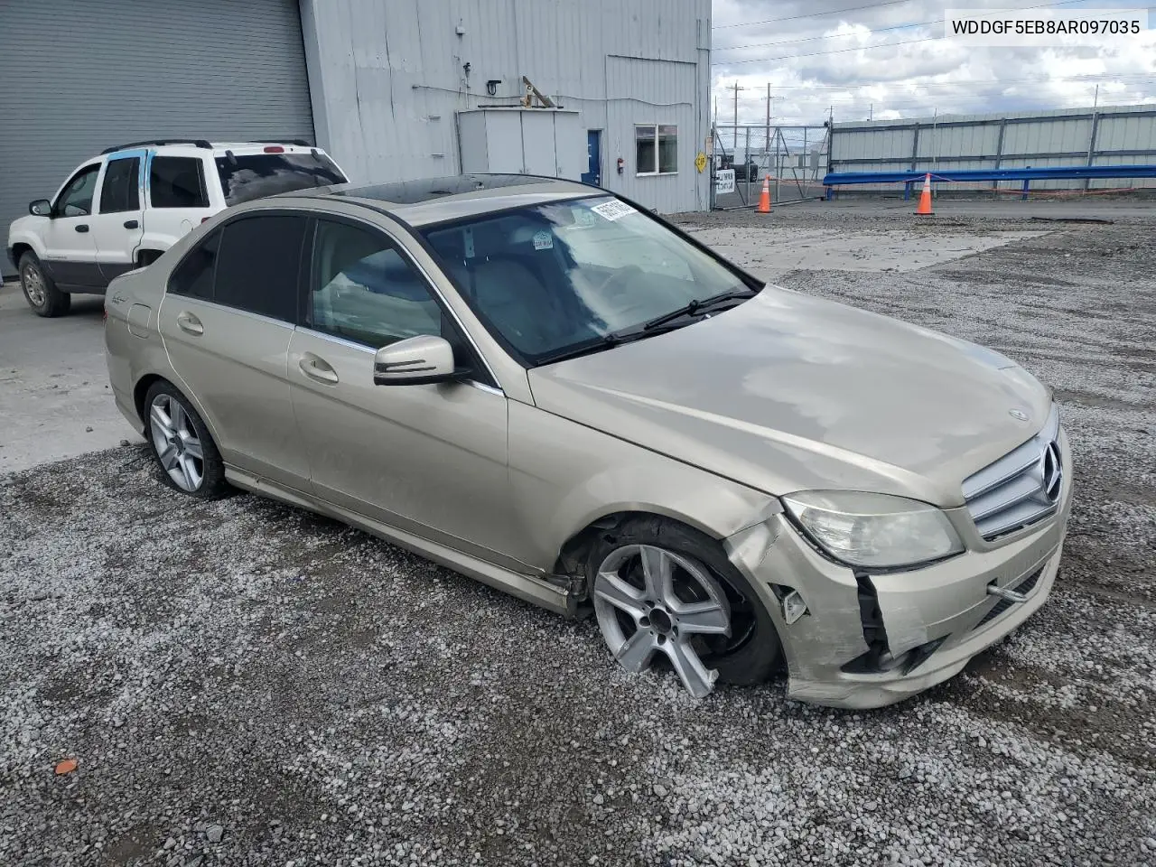 2010 Mercedes-Benz C 300 VIN: WDDGF5EB8AR097035 Lot: 56971685