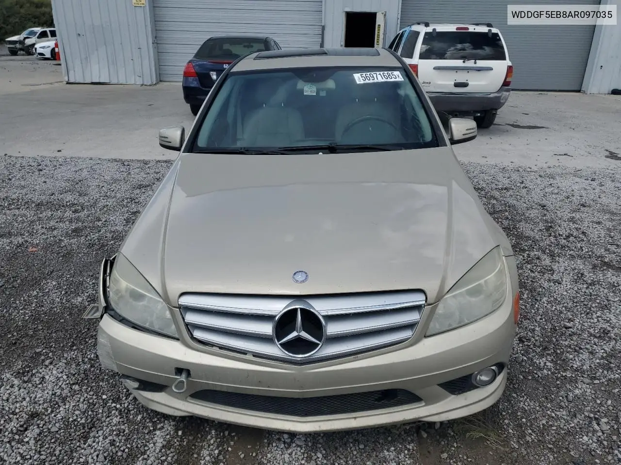 2010 Mercedes-Benz C 300 VIN: WDDGF5EB8AR097035 Lot: 56971685