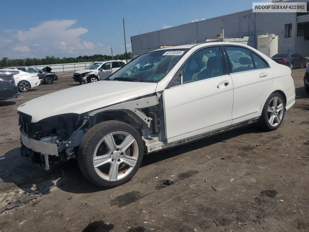 2010 Mercedes-Benz C 300 VIN: WDDGF5EBXAF422592 Lot: 62120285