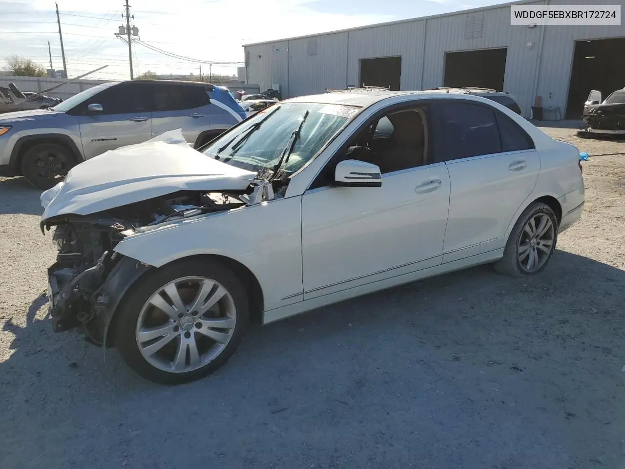 2011 Mercedes-Benz C 300 VIN: WDDGF5EBXBR172724 Lot: 48108715
