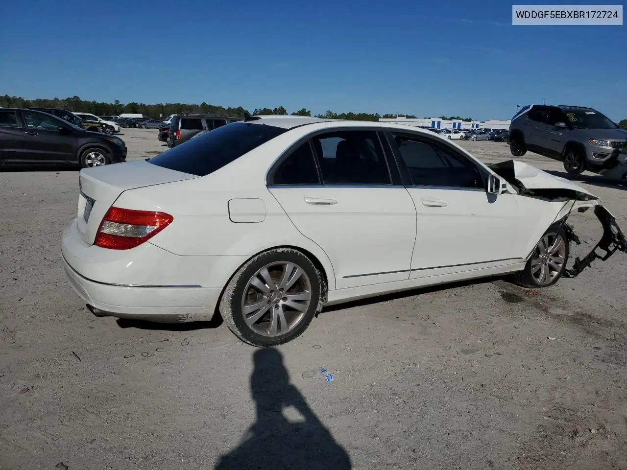 2011 Mercedes-Benz C 300 VIN: WDDGF5EBXBR172724 Lot: 48108715