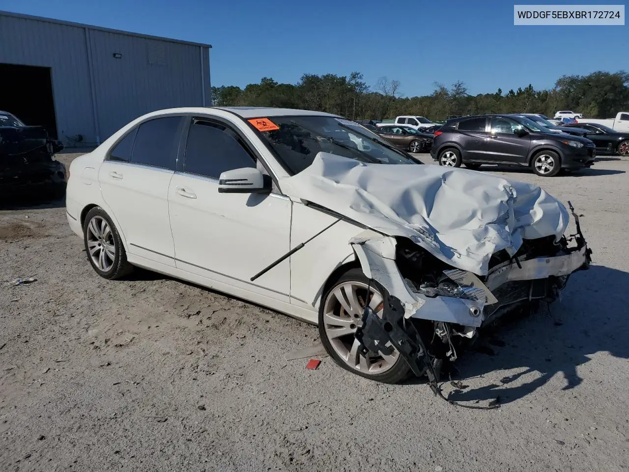 2011 Mercedes-Benz C 300 VIN: WDDGF5EBXBR172724 Lot: 48108715