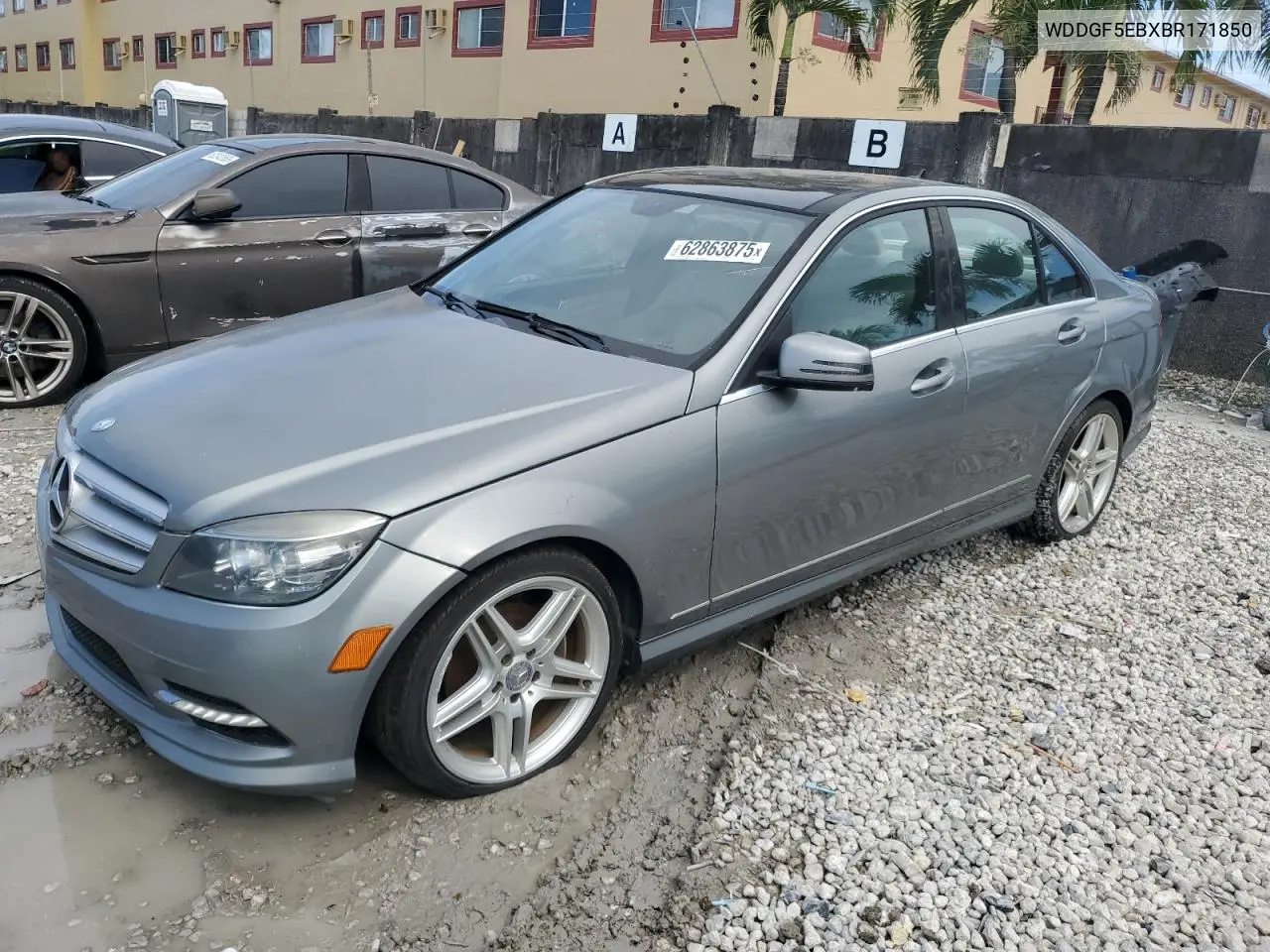 2011 Mercedes-Benz C 300 VIN: WDDGF5EBXBR171850 Lot: 62863875