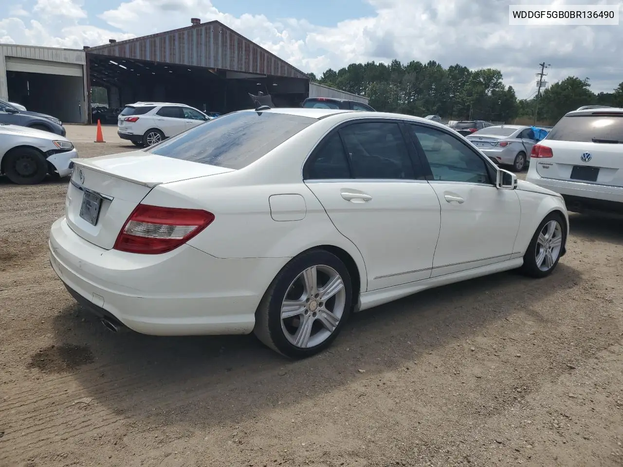 2011 Mercedes-Benz C 350 VIN: WDDGF5GB0BR136490 Lot: 62927755