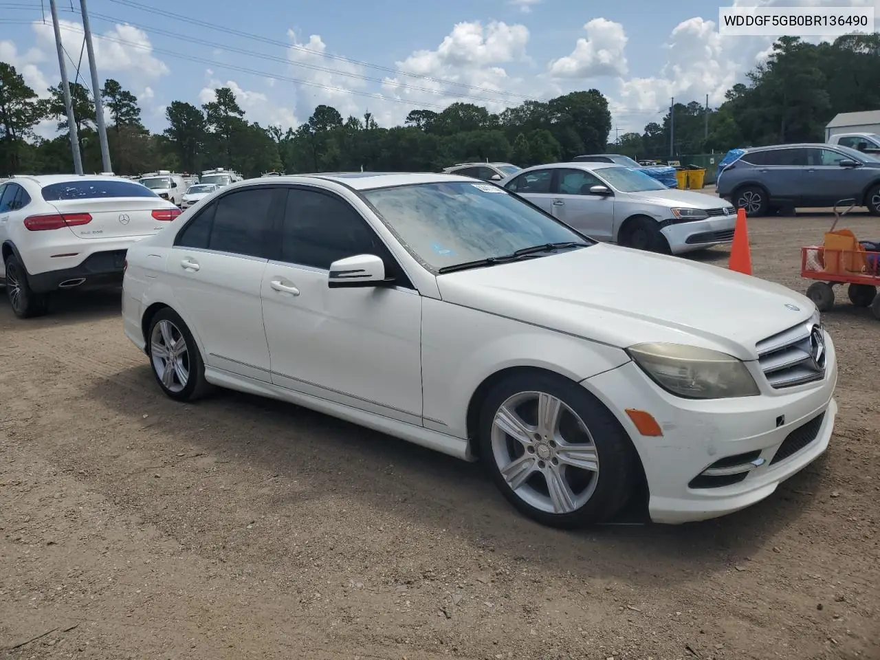 2011 Mercedes-Benz C 350 VIN: WDDGF5GB0BR136490 Lot: 62927755