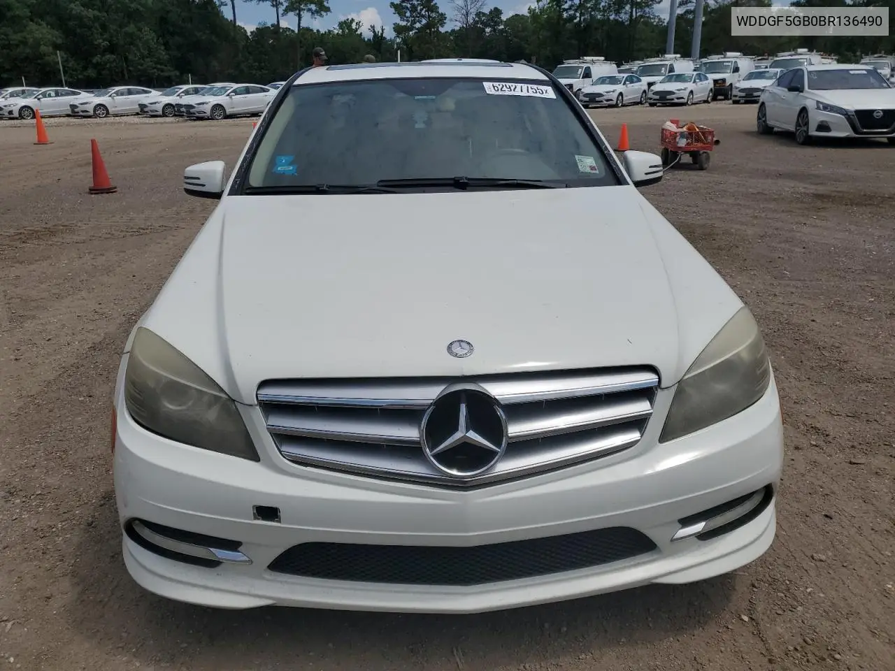 2011 Mercedes-Benz C 350 VIN: WDDGF5GB0BR136490 Lot: 62927755
