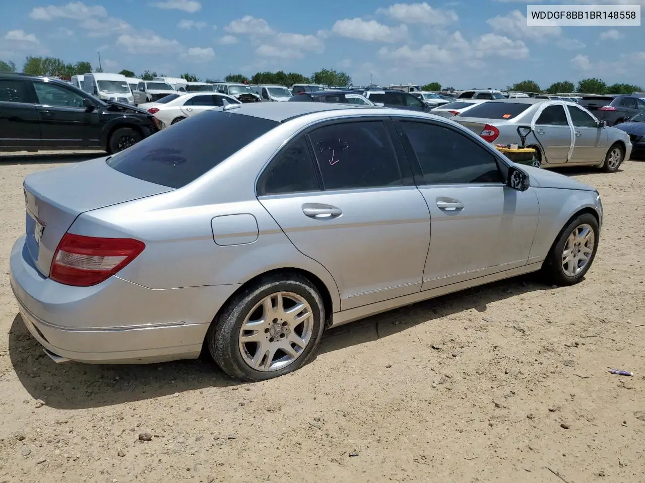 2011 Mercedes-Benz C 300 4Matic VIN: WDDGF8BB1BR148558 Lot: 62950315