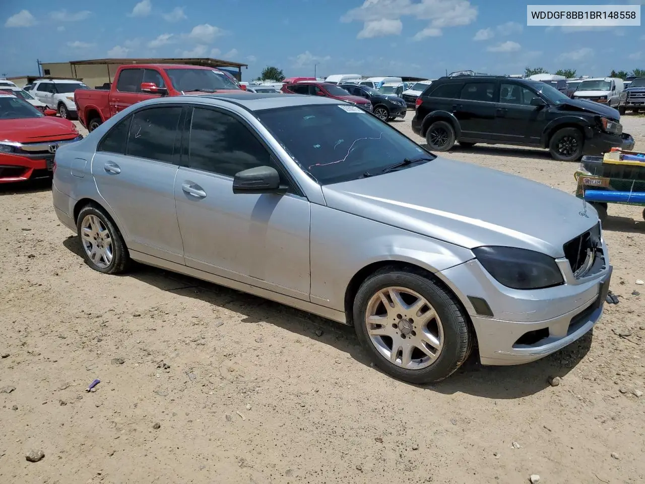 2011 Mercedes-Benz C 300 4Matic VIN: WDDGF8BB1BR148558 Lot: 62950315
