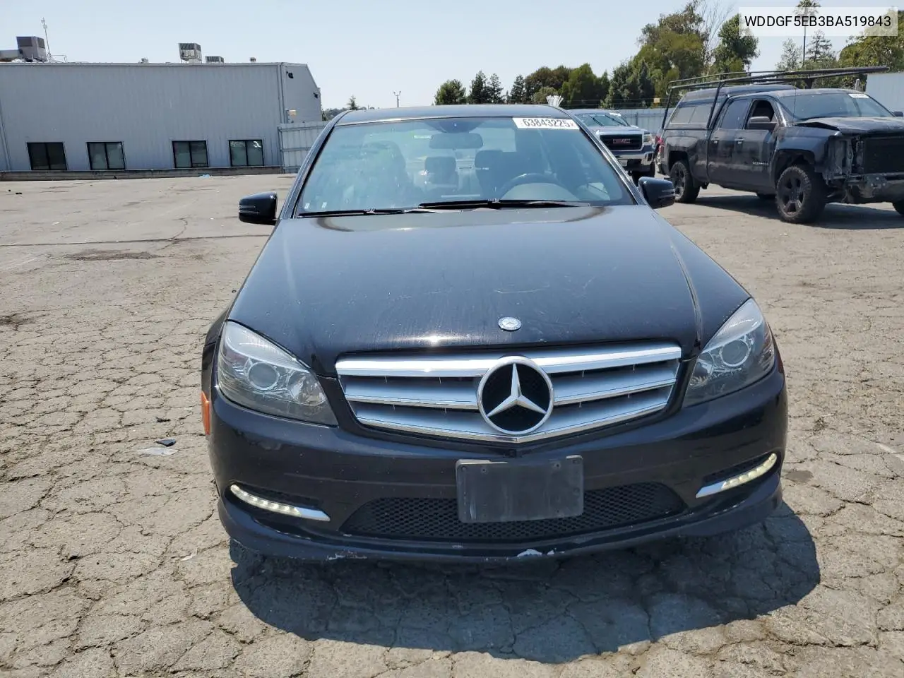 2011 Mercedes-Benz C 300 VIN: WDDGF5EB3BA519843 Lot: 63843225