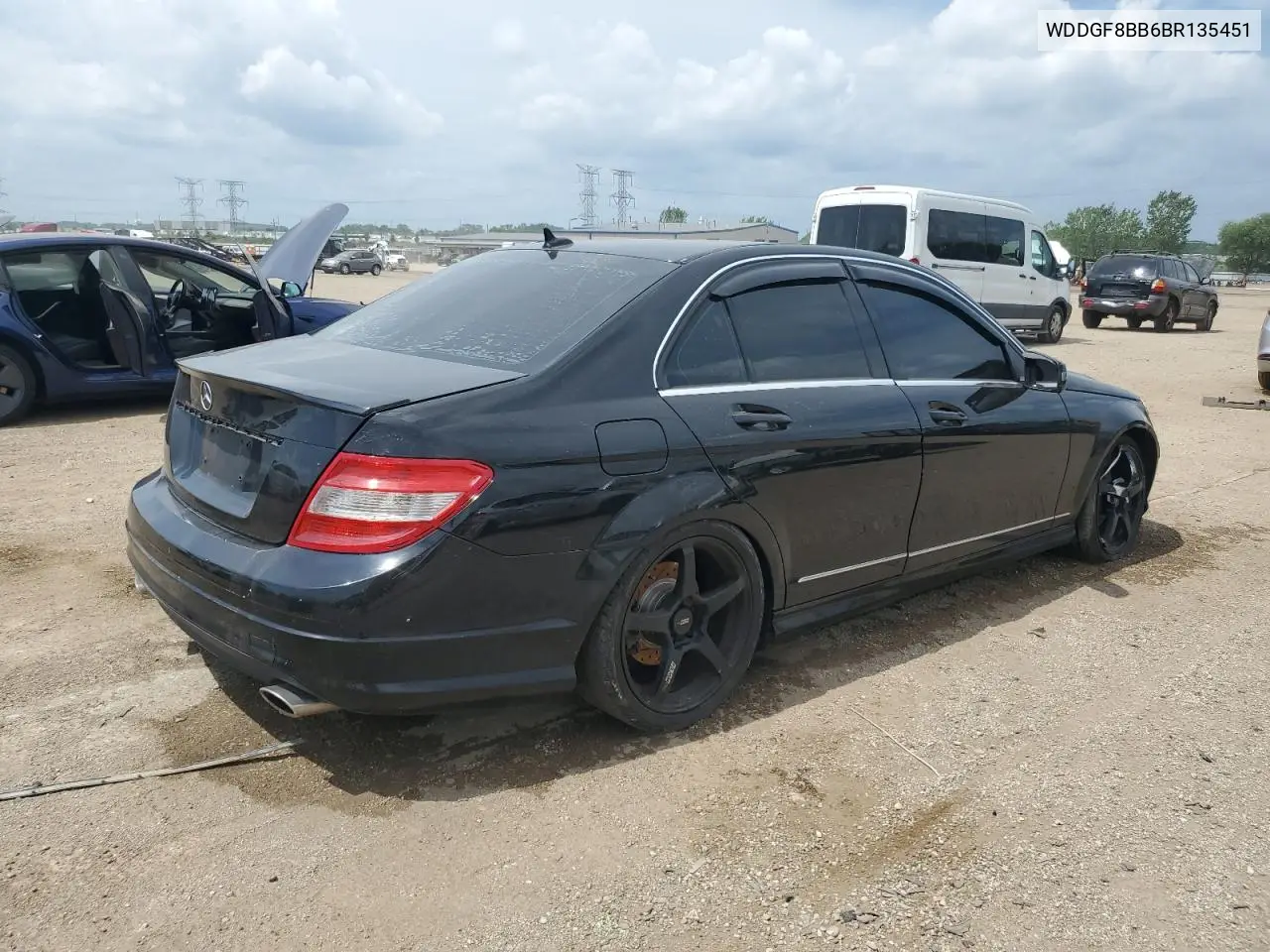 2011 Mercedes-Benz C 300 4Matic VIN: WDDGF8BB6BR135451 Lot: 64842955