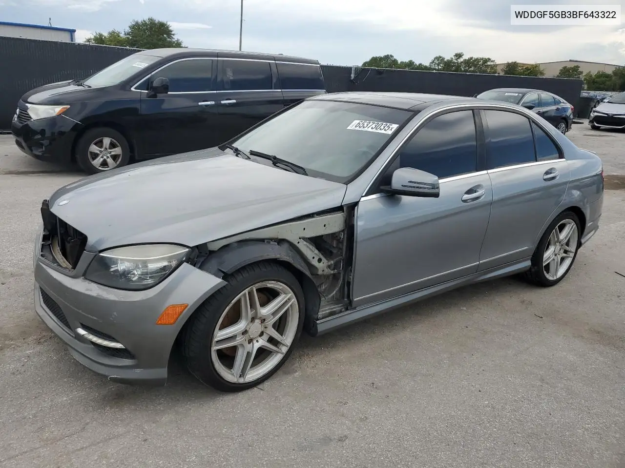 2011 Mercedes-Benz C 350 VIN: WDDGF5GB3BF643322 Lot: 65373035