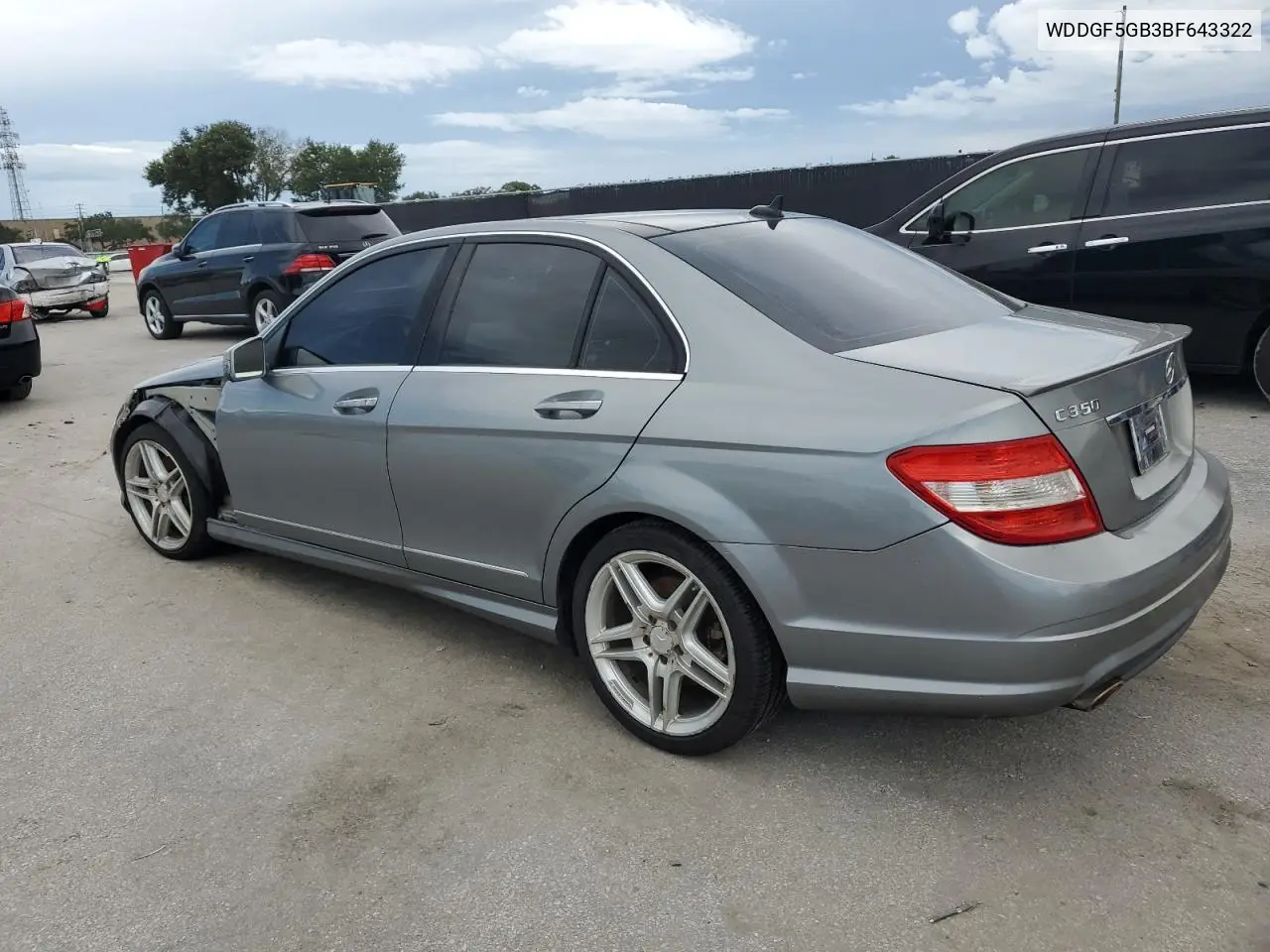 2011 Mercedes-Benz C 350 VIN: WDDGF5GB3BF643322 Lot: 65373035