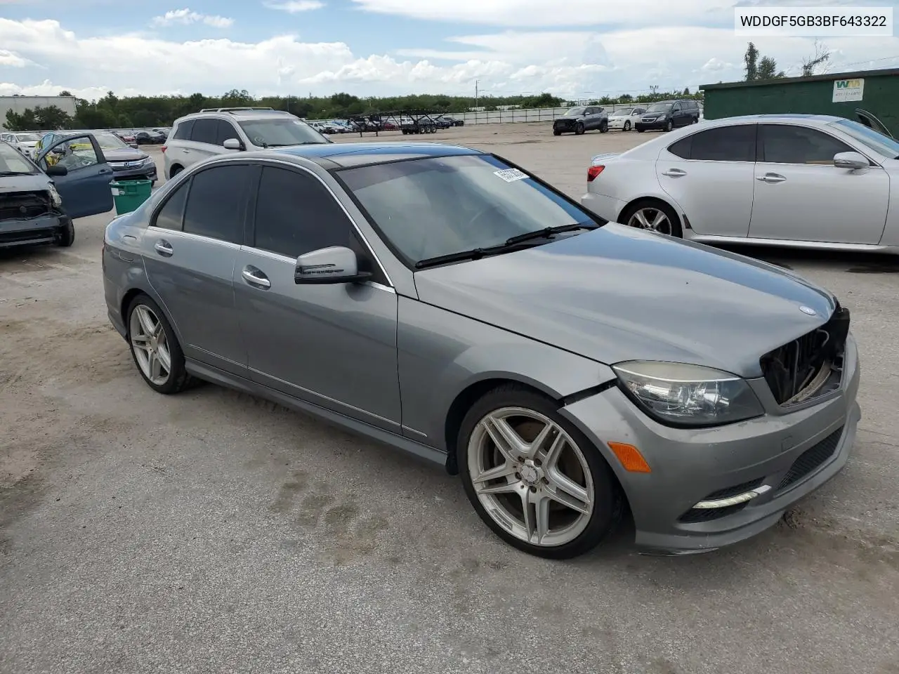 2011 Mercedes-Benz C 350 VIN: WDDGF5GB3BF643322 Lot: 65373035