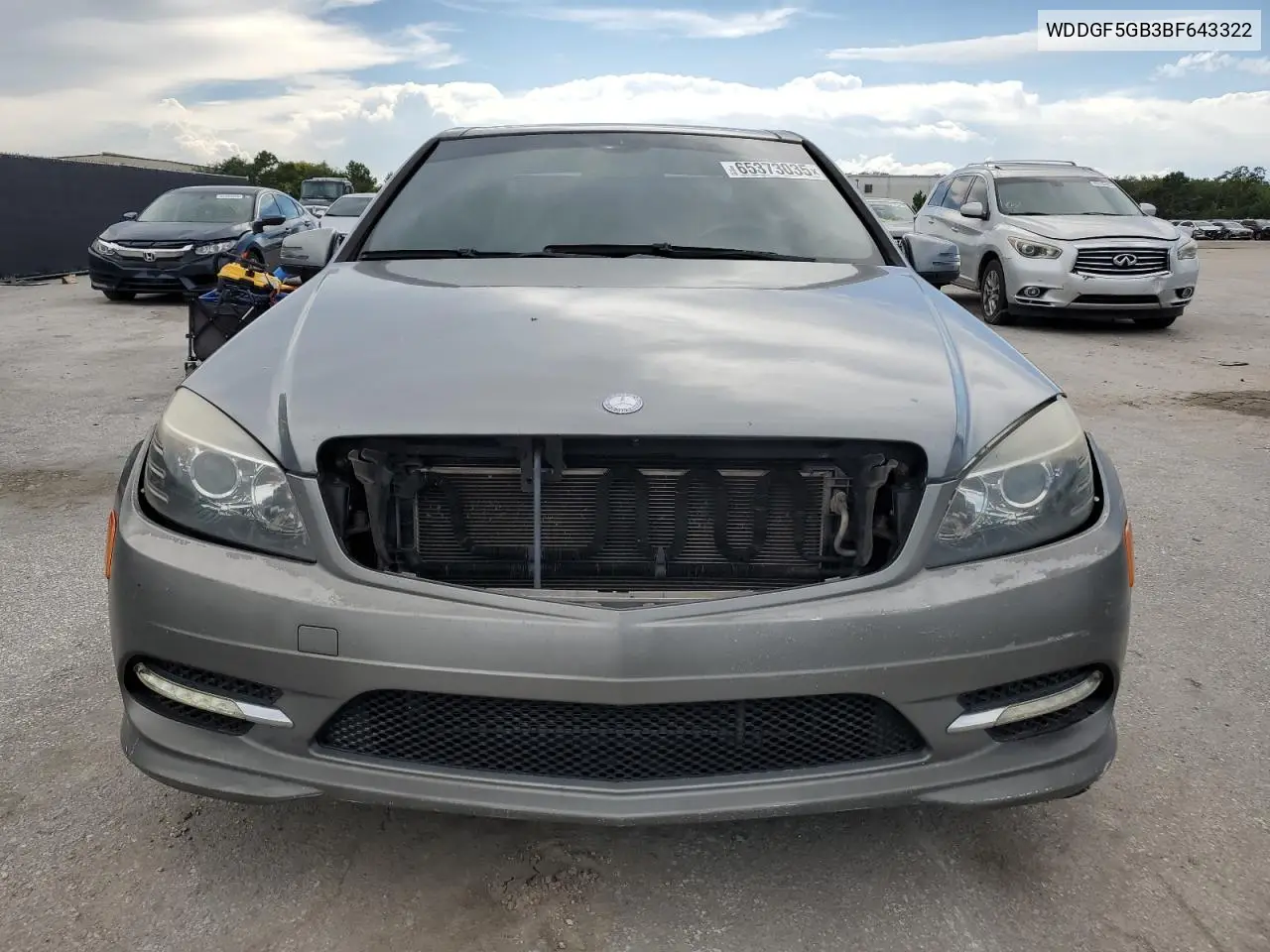 2011 Mercedes-Benz C 350 VIN: WDDGF5GB3BF643322 Lot: 65373035