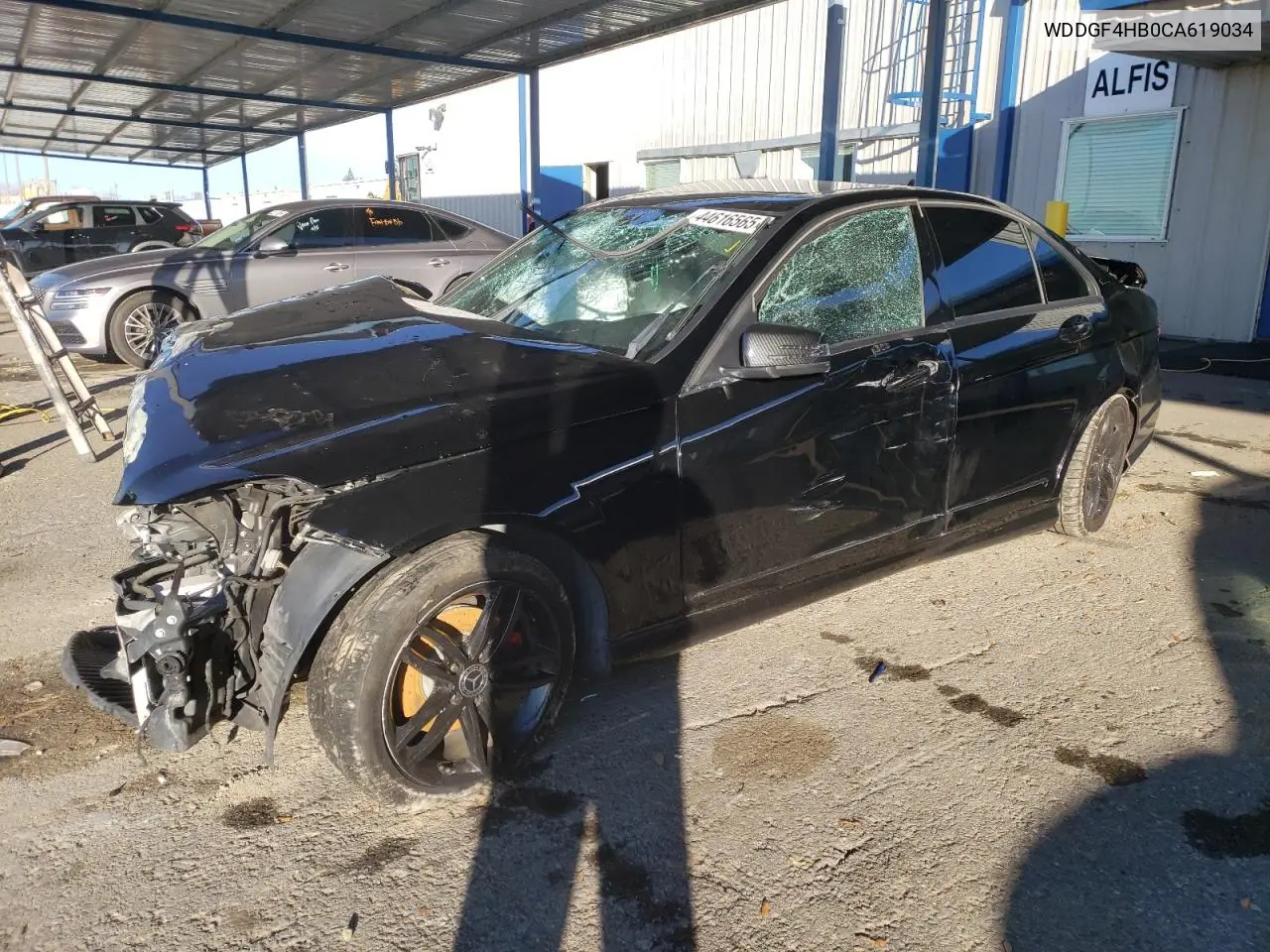 2012 Mercedes-Benz C 250 VIN: WDDGF4HB0CA619034 Lot: 44616565