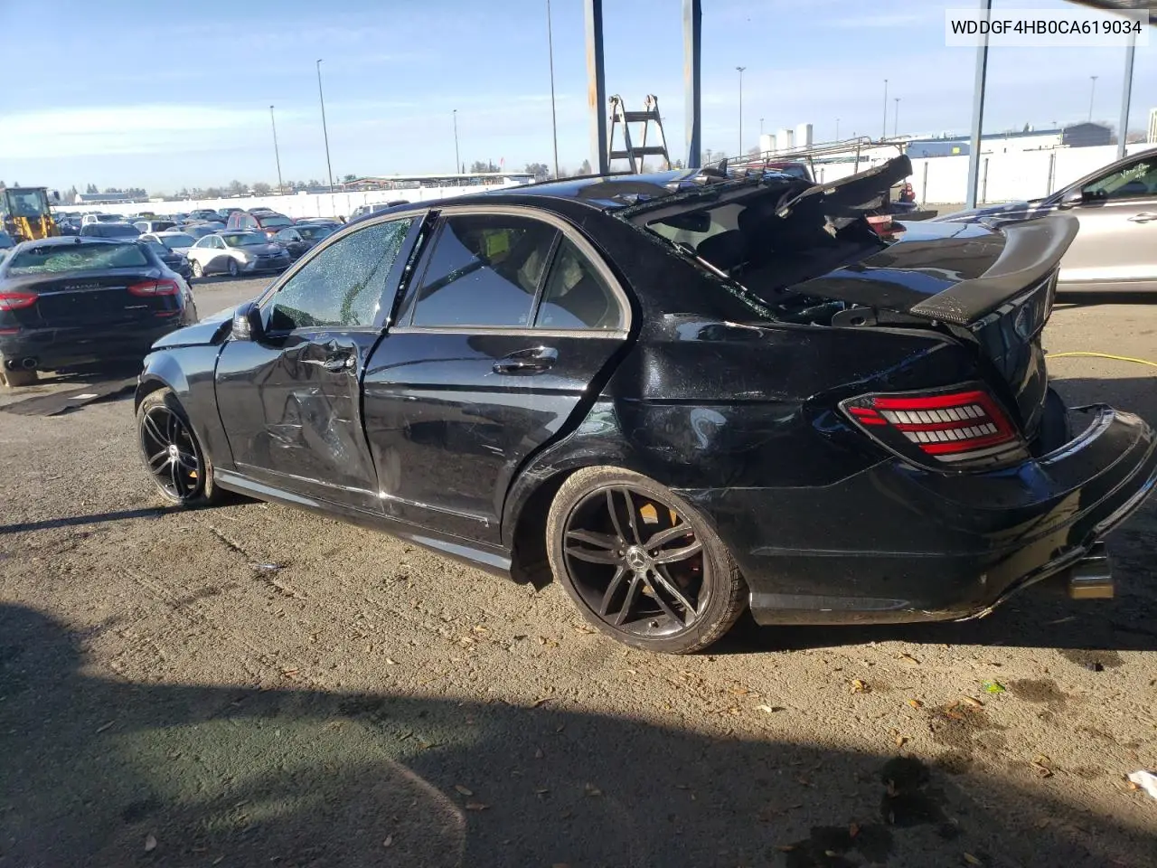 2012 Mercedes-Benz C 250 VIN: WDDGF4HB0CA619034 Lot: 44616565