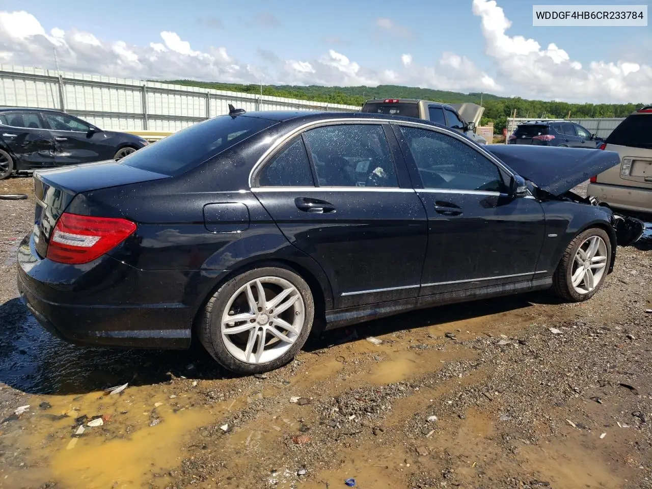2012 Mercedes-Benz C 250 VIN: WDDGF4HB6CR233784 Lot: 56736645