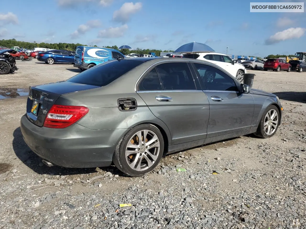 2012 Mercedes-Benz C 300 4Matic VIN: WDDGF8BB1CA650972 Lot: 56877665