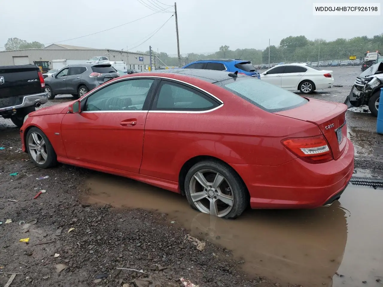 2012 Mercedes-Benz C 250 VIN: WDDGJ4HB7CF926198 Lot: 56890165