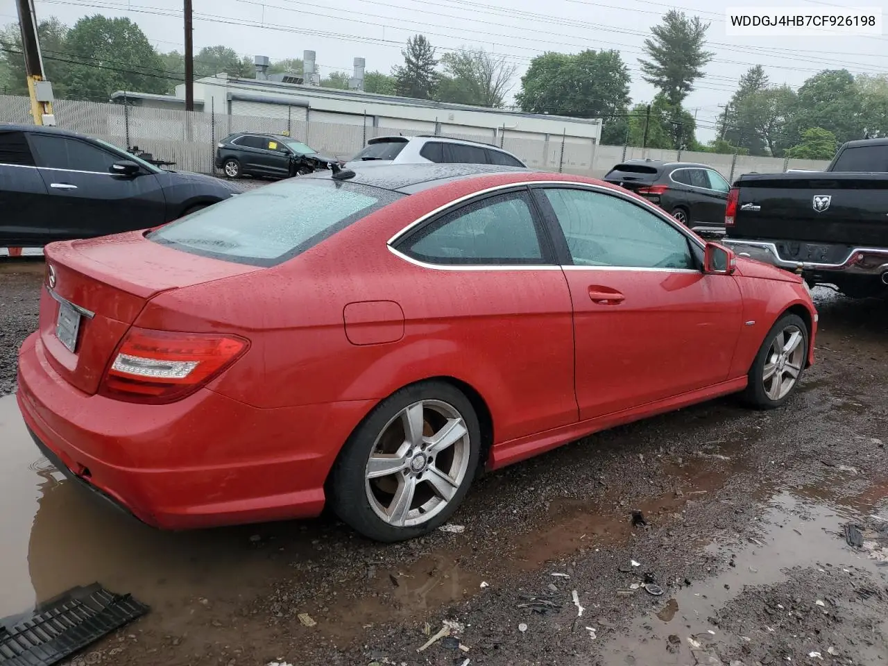 2012 Mercedes-Benz C 250 VIN: WDDGJ4HB7CF926198 Lot: 56890165