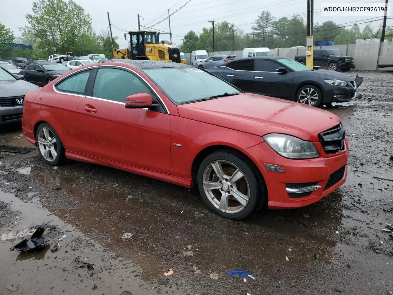 2012 Mercedes-Benz C 250 VIN: WDDGJ4HB7CF926198 Lot: 56890165