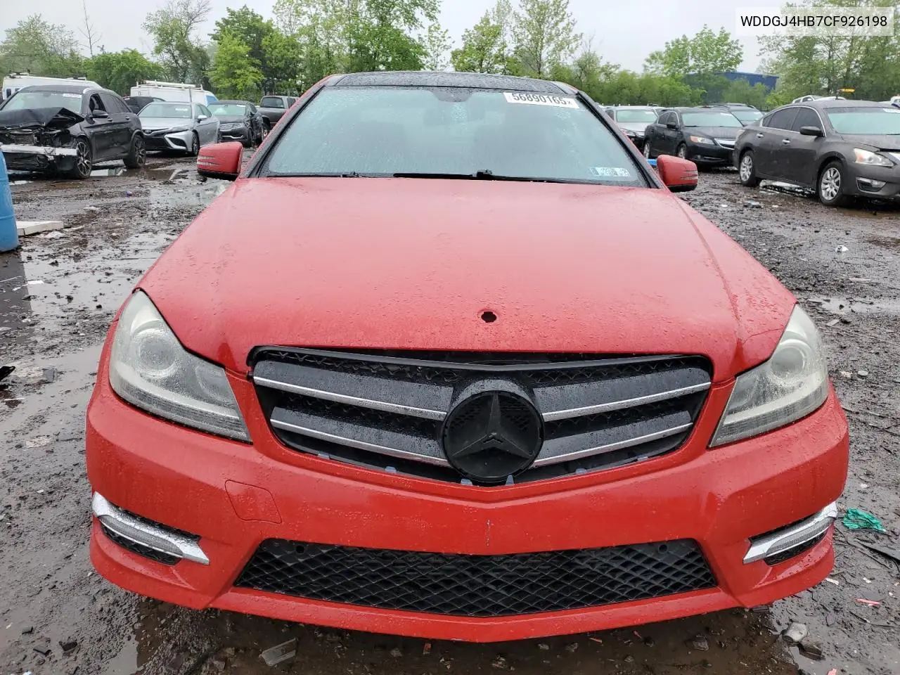2012 Mercedes-Benz C 250 VIN: WDDGJ4HB7CF926198 Lot: 56890165