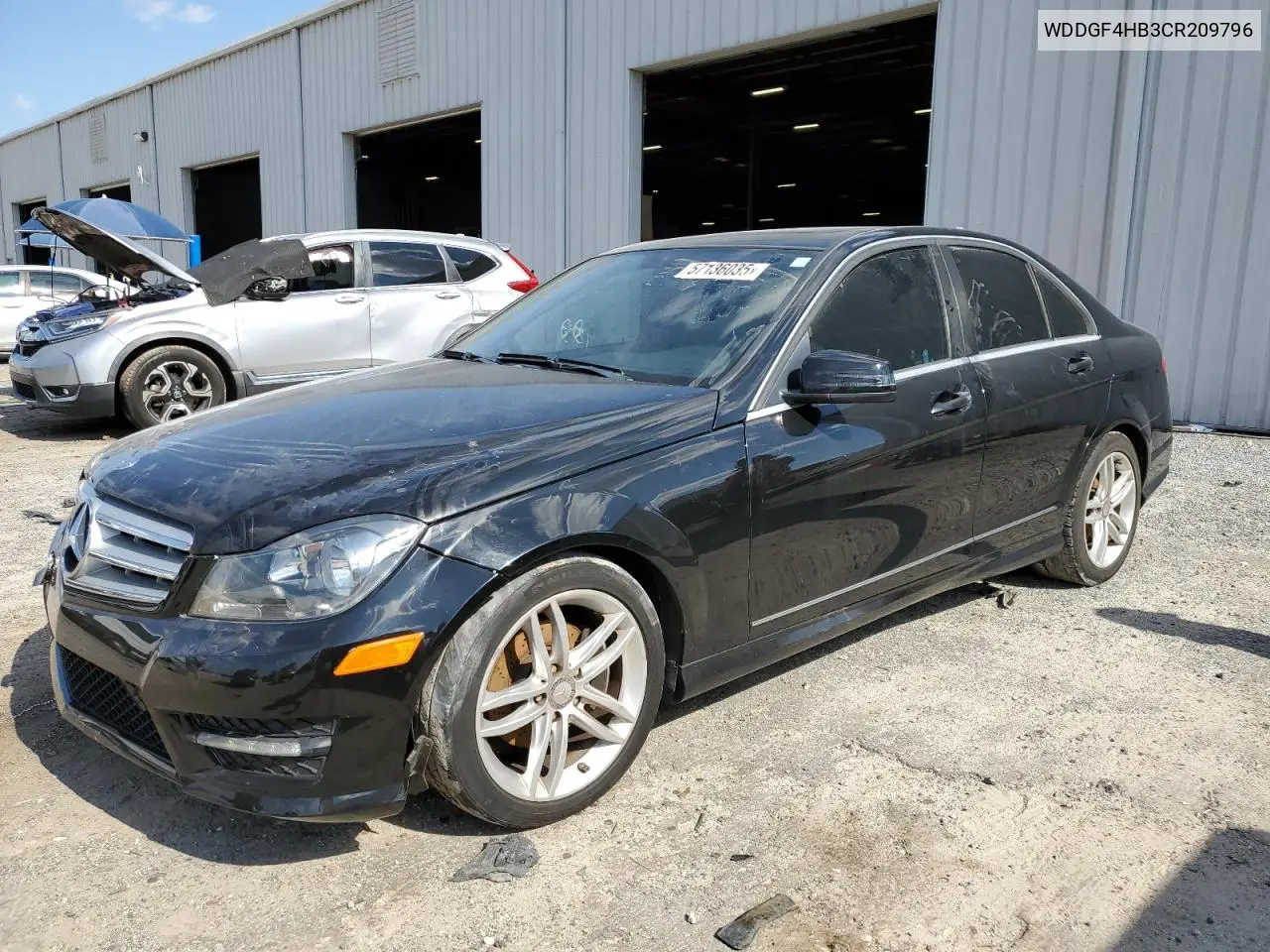 2012 Mercedes-Benz C 250 VIN: WDDGF4HB3CR209796 Lot: 57136035