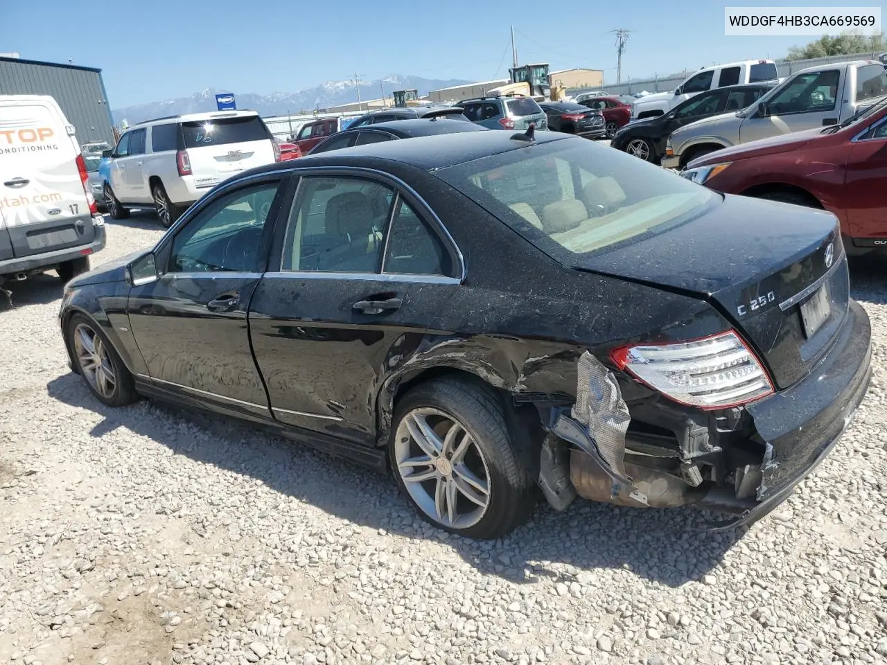 2012 Mercedes-Benz C 250 VIN: WDDGF4HB3CA669569 Lot: 60805995