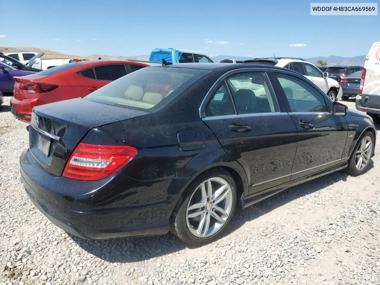 2012 Mercedes-Benz C 250 VIN: WDDGF4HB3CA669569 Lot: 60805995