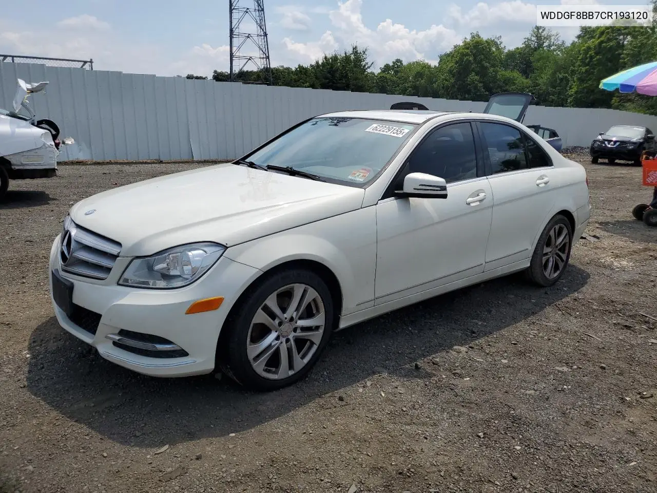 2012 Mercedes-Benz C 300 4Matic VIN: WDDGF8BB7CR193120 Lot: 62229155