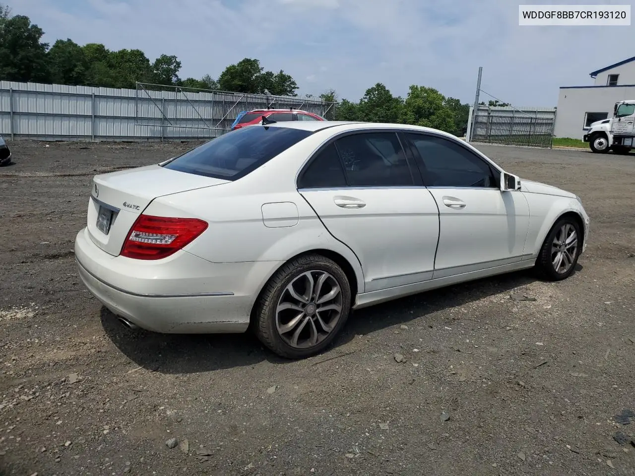 2012 Mercedes-Benz C 300 4Matic VIN: WDDGF8BB7CR193120 Lot: 62229155