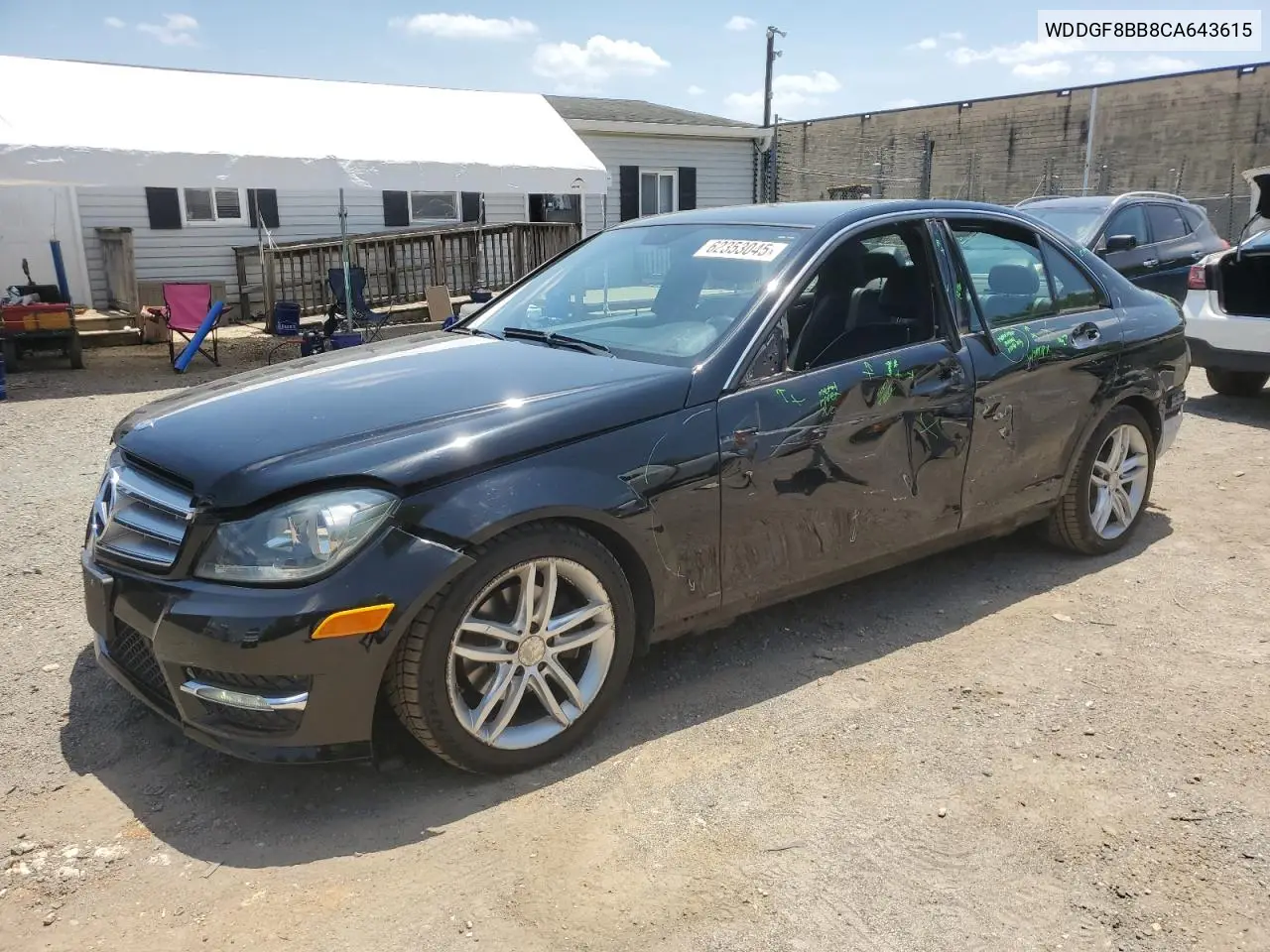 2012 Mercedes-Benz C 300 4Matic VIN: WDDGF8BB8CA643615 Lot: 62353045