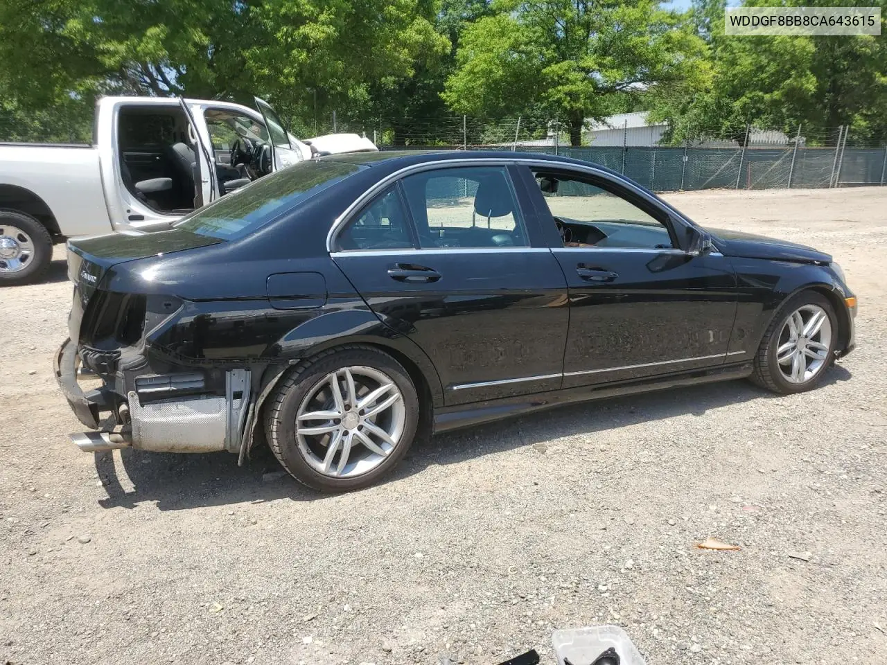 2012 Mercedes-Benz C 300 4Matic VIN: WDDGF8BB8CA643615 Lot: 62353045